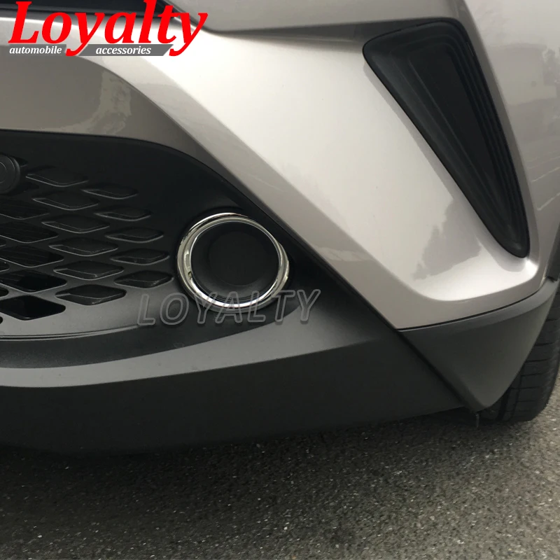 Rear Fog Light Lamp Cover Trim For Toyota C-HR CHR 2016 2017 2018 Black ABS Carbon Fiber Color 2PCS//SET