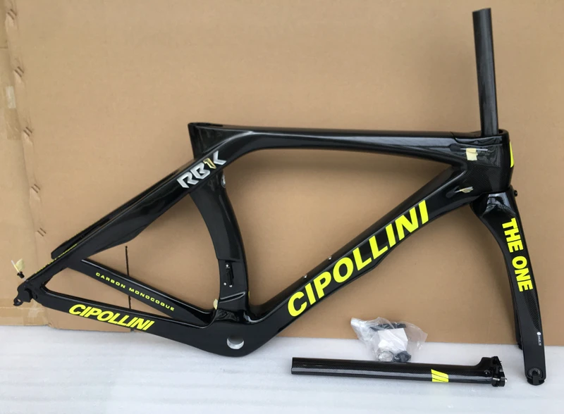 Флюоресцентный черный CIPOLLINI RB1K рама T1100 3 K переплетение RB1000 дорожный карбоновый велосипед велосипедная Рама bici can XDB DPD