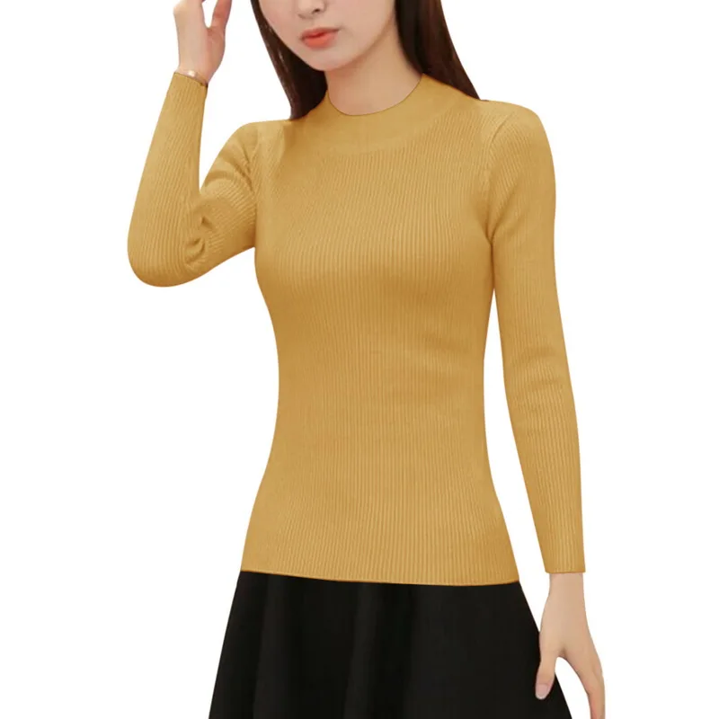 LASPERAL, корейский стиль, вязаный женский свитер, топы для женщин, осенние женские пуловеры с длинным рукавом, Женские базовые свитера, женские топы