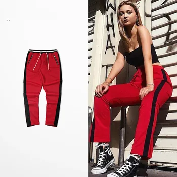 

Europe And The United States Slim Feet Trousers Casual High Street Hip Hop Skateboard Justin Bieber Zipper Skinny Jeans Pants