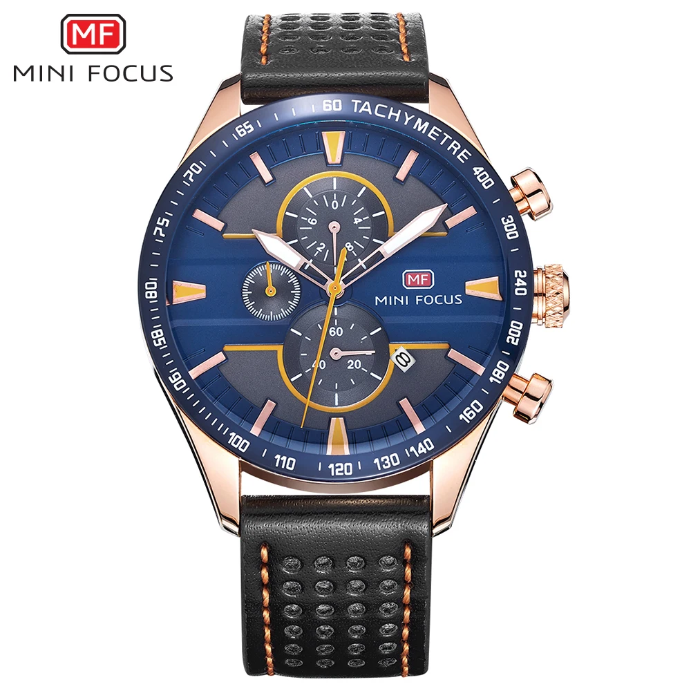 MINIFOCUS мужские часы Топ люксовый бренд спортивные кварцевые наручные Мужские