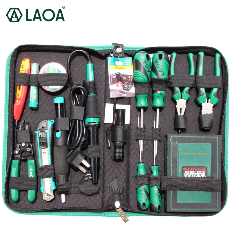 

LAOA 53PCS Set Electric Soldering Iron Kit Portable Welding Tool Screwdriver Pliers Handle Tools For Repairing IPhone Samsung