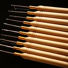 48 штук в партии, микро кольцо для наращивания волос деревянная иголка Threader перо крючок