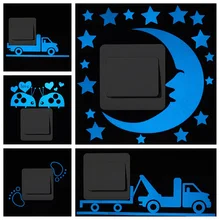 DIY Glow in the Dark Blue Luminous Paper Stickers Removable Cute Cartoon Wall Switch Sticker forChildren Home StylingAccessories DIY Glow in the Dark Blue Luminous Paper Stickers Removable Cute Cartoon Wall Switch Sticker forChildren Home StylingAccessories