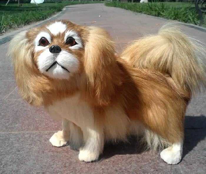 large-32x13x23cm-pekingese-dog-furry-fur-model-home-decoration-gift-h1413