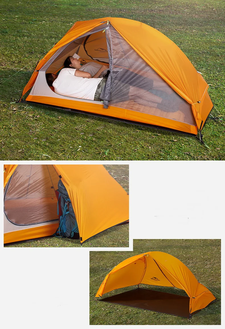 Barracas à Prova Barraca de Acampamento Naturehike Ciclismo Único Dwaterproof Água 1 2 Pessoa Mochila Trekking Montanha Pu4000 Ultraleve 7 High Quality Esporte e Lazer
