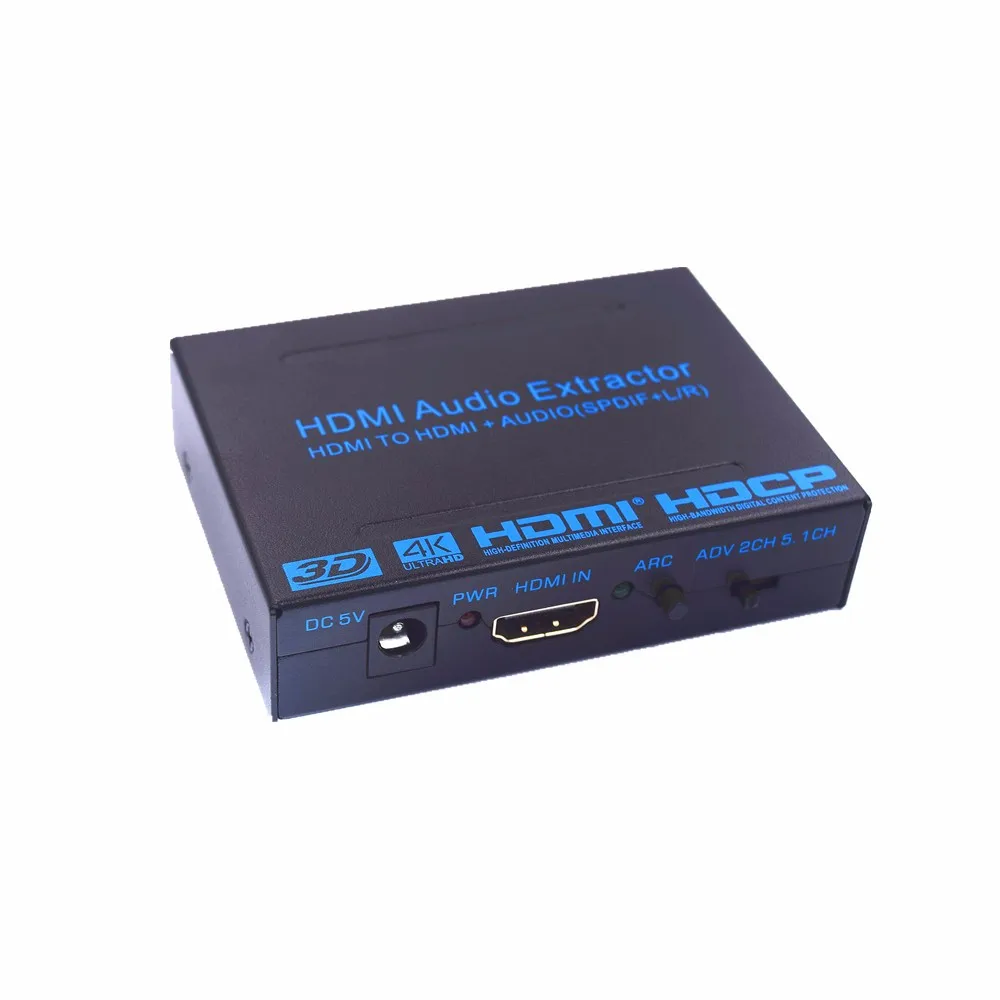 HDMI к HDMI аудио SPDIF L/R 4 К x 2 К HDMI V1.4 аудио эксрактор 4 К Arc EDID установка аудио эксрактор с адаптером питания