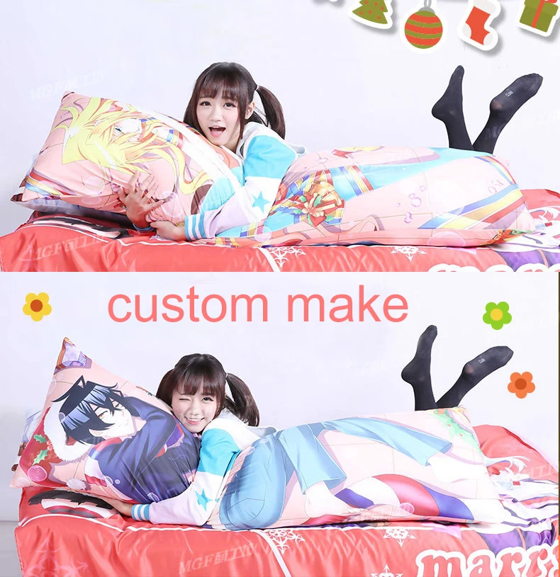 

Ms.O Home Textile Custom Make Dakimakura Pillow Case KonoSuba Boy Darling In The Franxx Girl Hugging Full Body Pillow Cover