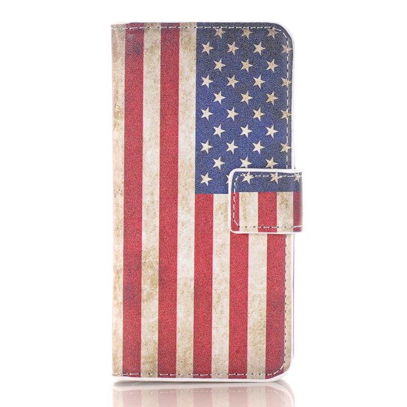 Модный кожаный чехол-бумажник с откидной крышкой и рисунком для htc One M7 801E M8 M9 E9 Plus, чехол с изображением цветов, флага США, Великобритании, бабочки - Цвет: USA