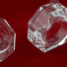 Дизайн ногтей толстое акриловое Хрустальное стекло блюдо чаша+ крышка стеклянный порошок Инструменты для укладки ногтей MSI-19