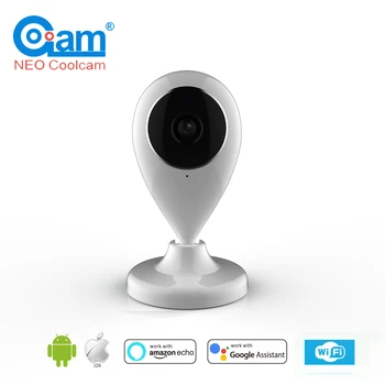 

NEO COOLCAM Wifi Smart Home IP Camera HD 720P Wifi Wireless Support 64G SD Card Compatible with Alexa Echo Show And Google Home