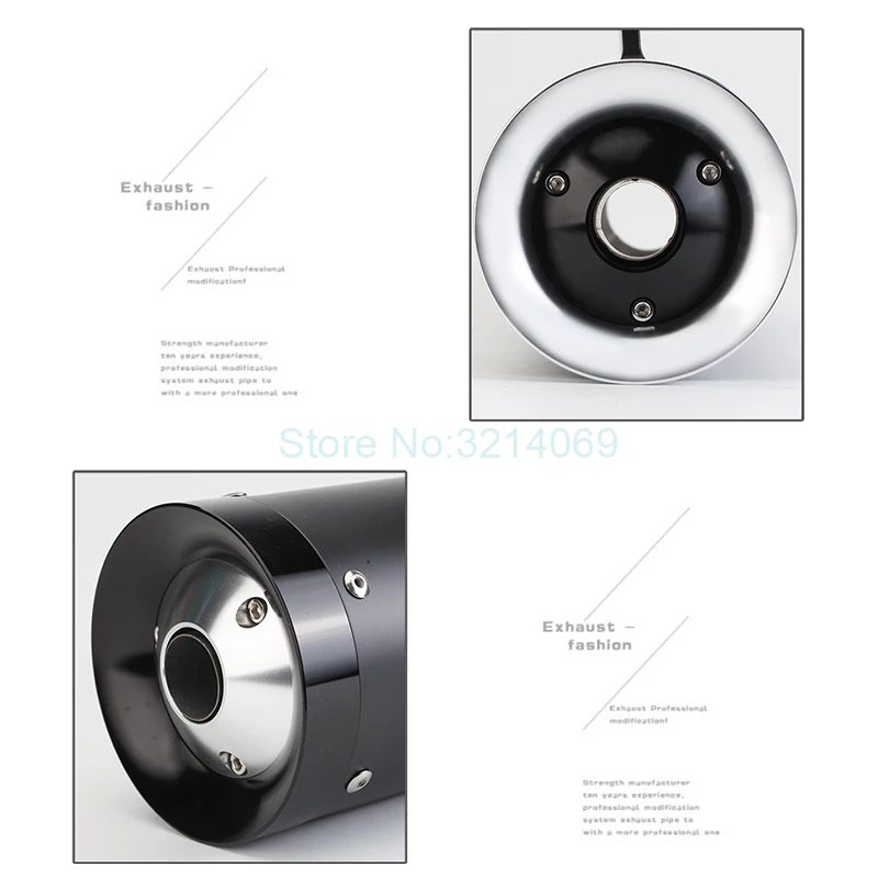 Универсальный модифицированный мотоцикл Akrapovic exusts глушитель ID: 51 мм черные и серебряные глушители из нержавеющей стали для TMAX500 TMAX530 ZX6R