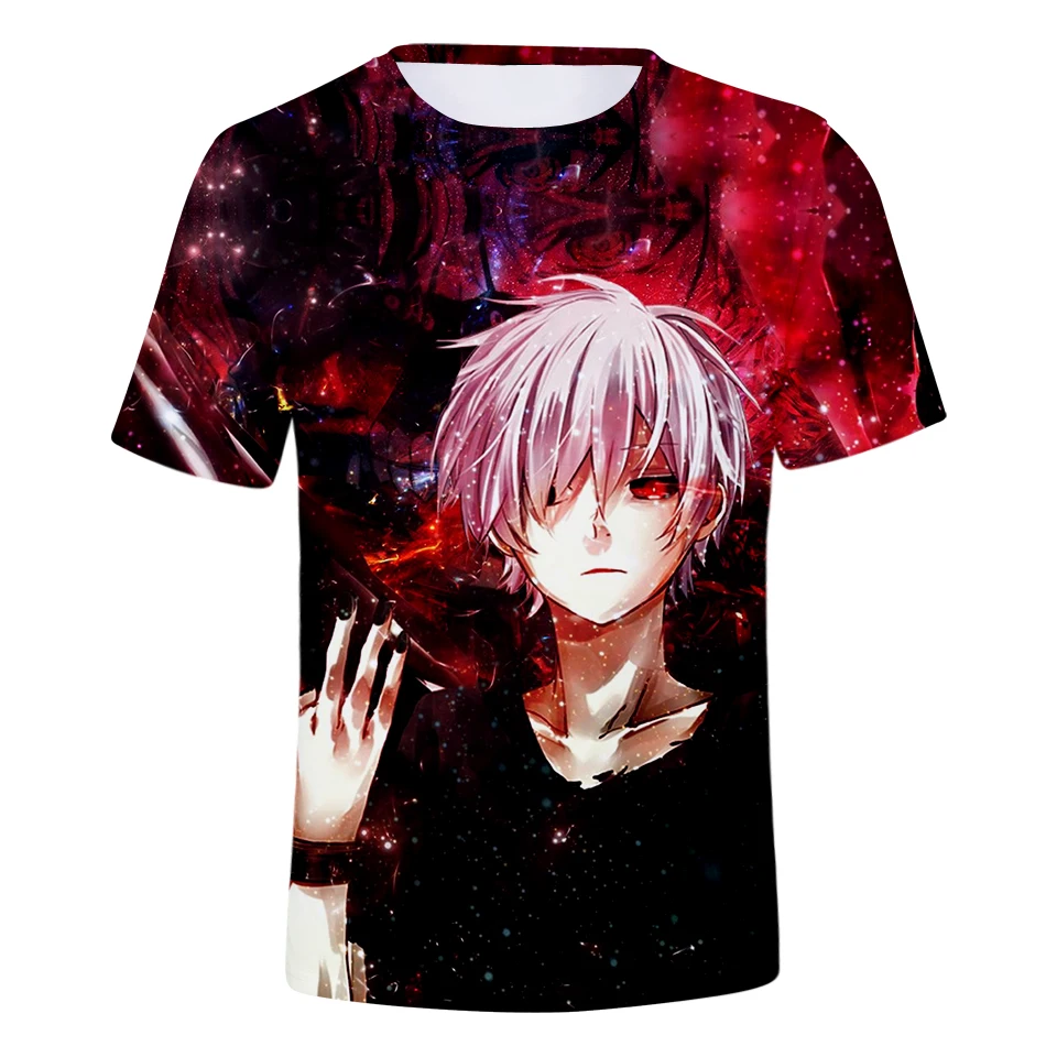 

Harajuku Short sleeve Anime Tokyo Ghoul Men And Women t shirt At Kaneki Print 3D casual t shirt Hipster Hip Hop 2018 New Tops