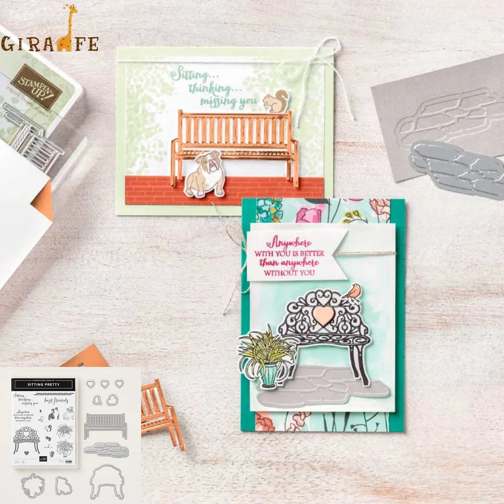 

Sitting Pretty Metal cutting dies and stamps For Scrapbooking Embossing Decorative Crafts DIY Paper Cards Stamps and DIES 2019