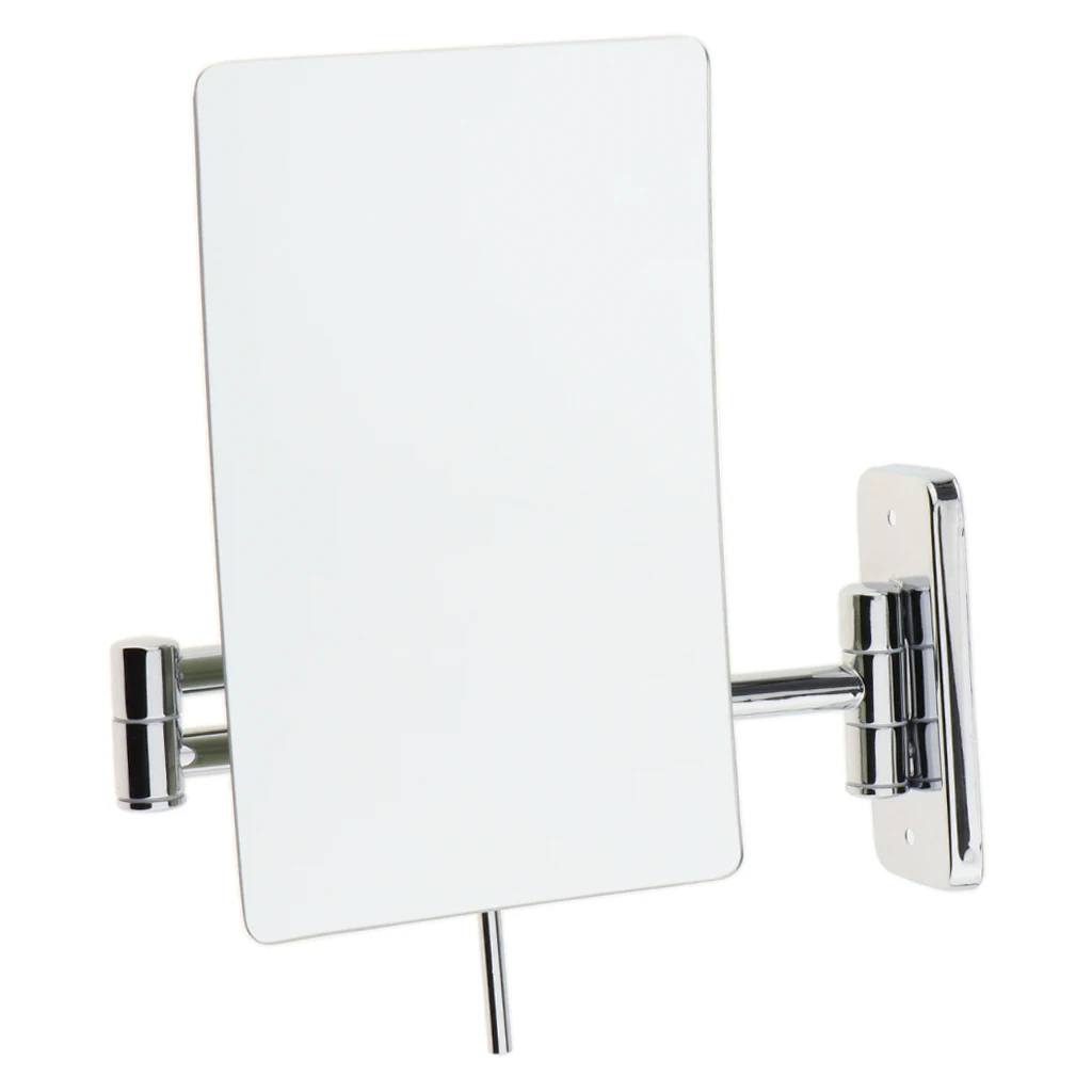 8x5 дюймов Портативный Нержавеющая сталь Ванная комната зеркало для макияжа, бритья зеркало 3X увеличительное настенный косметическое зеркало