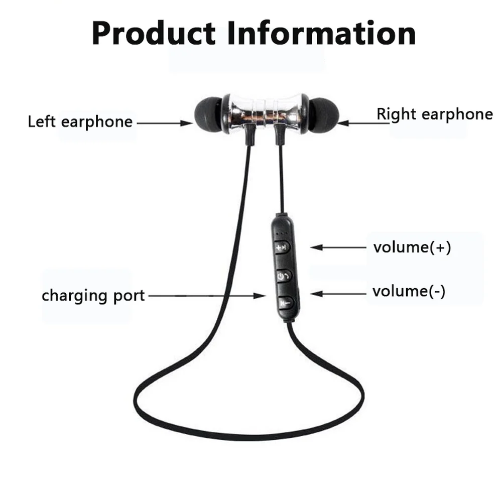 Rovtop магнитные Bluetooth наушники беспроводные наушники для бега Спортивная гарнитура для iPhone 6 6S 8X7 Xiaomi Hands free наушники