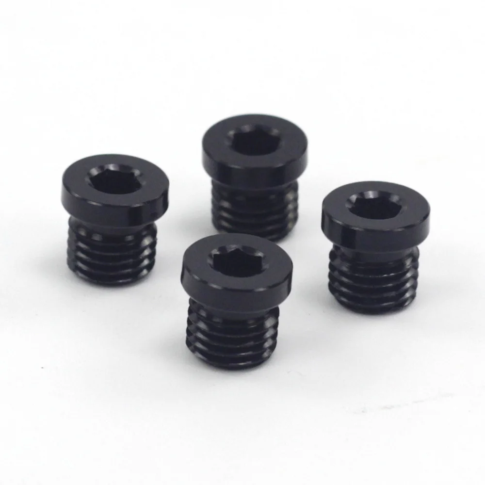 4pcs black 4 шт. алюминиевый велосипедный болт для V тормозного отверстия V тормоза Boss консольные тормоза штыревые крепежные винты M10 Аксессуары для велосипеда - Цвет: 4pcs black