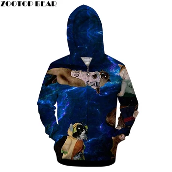 

Galaxy Hoodies Zipper Hoodie Men Women Zip Sweatshirts Brand 3D Hot Sale Tracksuits Novelty Streetwear Male Casual Coats