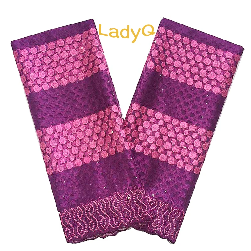 

LadyQ Magenta Nigerian Fabrics Lace Beads Green African Lace Fabric Purple French Lace Fabrics 2018 African Tulle Lace Fabric