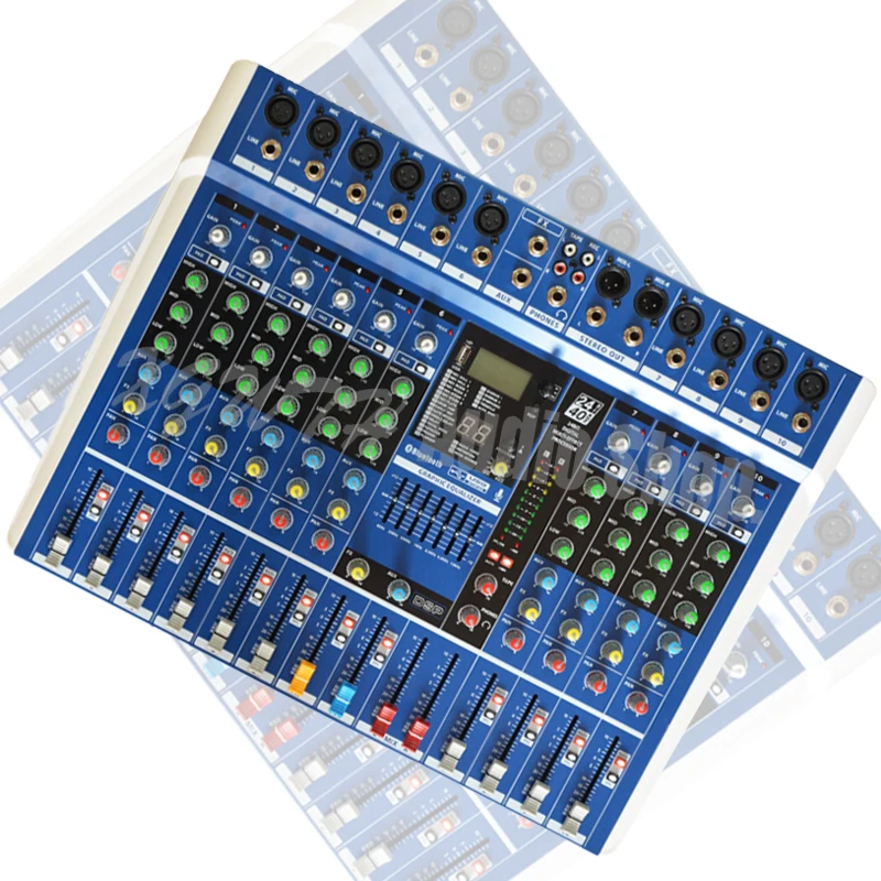 10-канальный Bluetooth 24 bit dsp цифровой эффект звука смесительное оборудование USB DJ микшерный пульт Оборудование студии звукозаписи