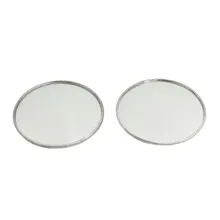 2 x 1.9″ Dia Round Metal Casing Convex Car Side Rearview Blind Spot Mirror