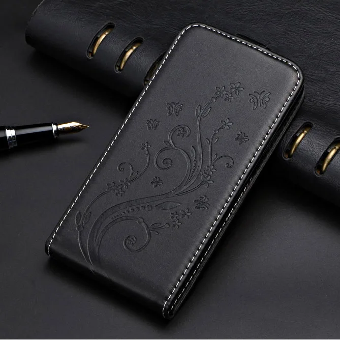 Business Vintage Flip Case For Haier Power P11 Case Special Cover PU and Down Plain Cute phone bag - Цвет: flower black