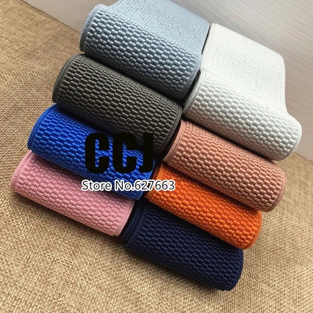 3.8cm double-sided thick double twill loose tight band elastic rope flat  rubber band pants waist elastic band strap
