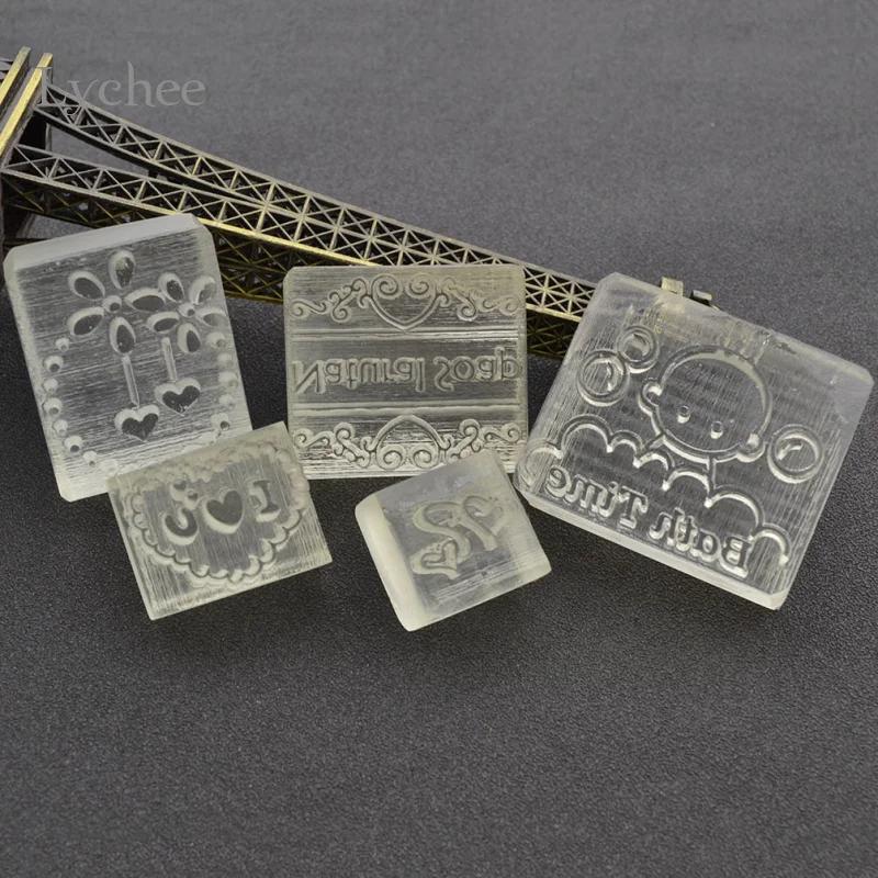 

Lychee Life Soap Stamp Soap Mold Baby Bath Time Rose Love Heart Floral DIY Handmade Soap Mould Stamps