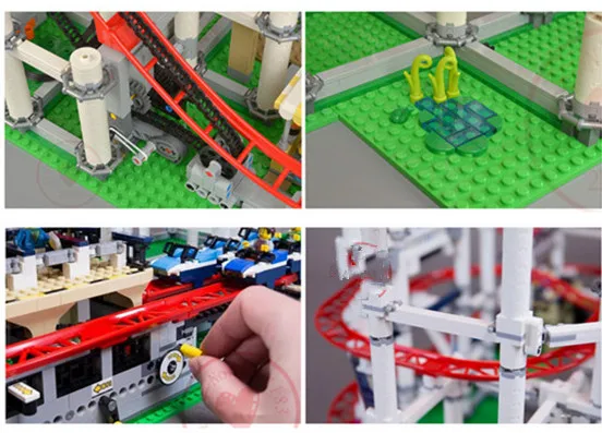 Цена С двигателем новые американские горки fit 10261 создатель города фигурки строительные блоки кирпичи детские игрушки подарок на день рождения