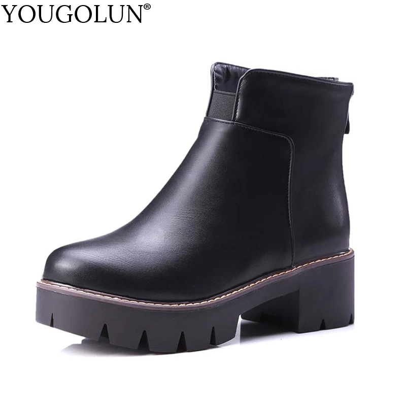 black boots with square heel