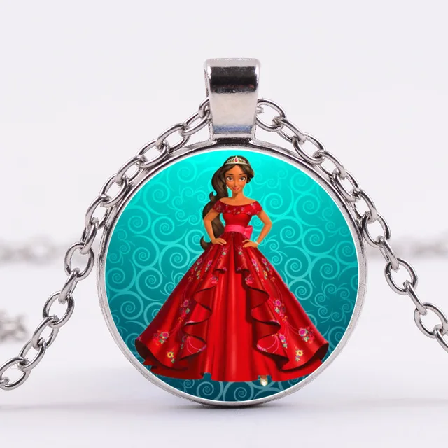 HOT Elena of Avalor Necklace Art Latam Princess Elena Necklace Glass