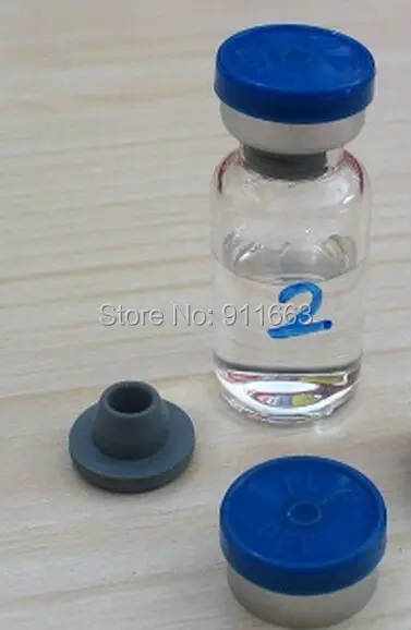 

100sets/lot, 2ml,Clear glass vials with 13mm butyl rubber stopper and 13mm white color fill off caps,glass bottles