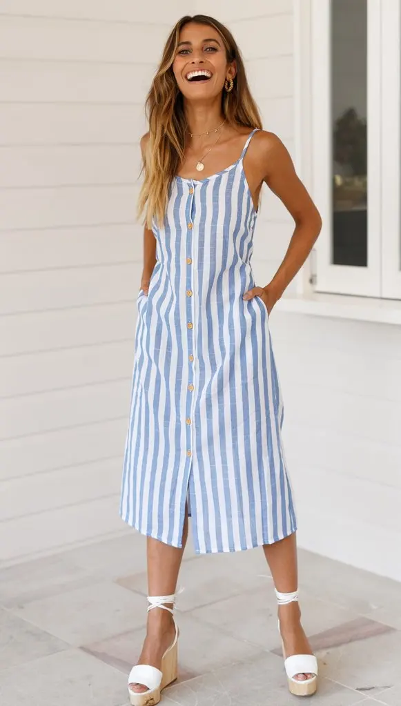 

2019 Summer Women Dress Batwing Short Sleeve Striped Beach Dress Tunic Bandage Bodycon Office Pencil Party Dress Vestidos mujer