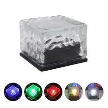Горячий Солнечный стеклянный кирпич светильник-Солнечный светодиодный кубик льда светильник-кристалл кирпич камень лампа Сад Двор Путь патио бассейн