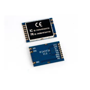 

8PCS RF2401F20 FCC Approval 2.4G 20dBm 100mW nRF24L01 Chip RF Module