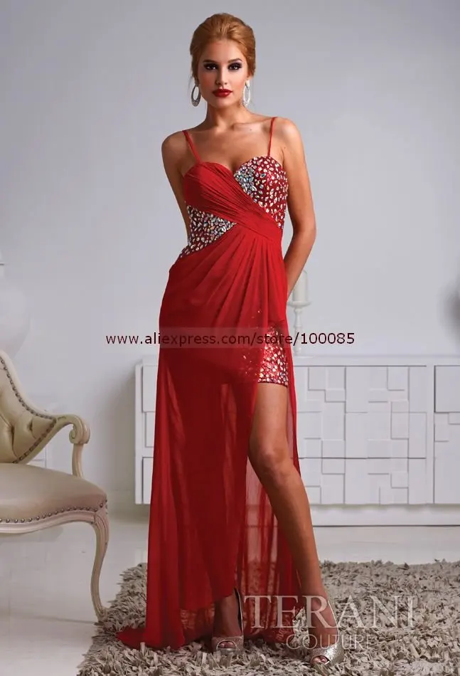 Amazing gorgeous spaghetti strap evening dresses asymmetrical style affordable Russia custom welcome this dress | Свадьбы и