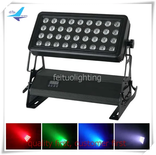 T 4 x led flood lighting 36x10w rgbw outdoor led projector wall washer