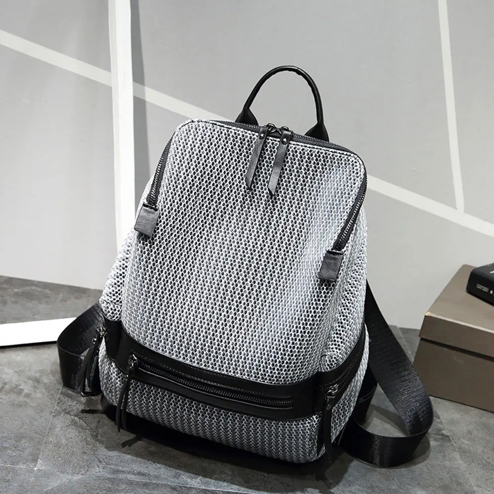 

2018 New Women Korean Version Backpack Oxford Cloth Mesh Female Light Travel Bags Teenagers Large Capacity Laptop Backpacks Wild