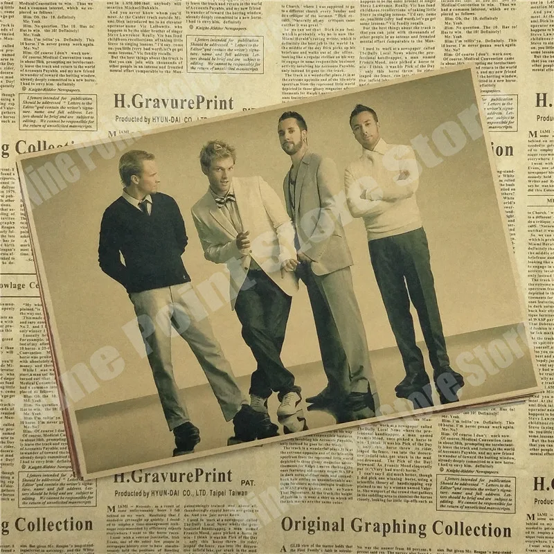 Backstreet для мальчиков семейная музыка картонный плакат из крафт бумаги