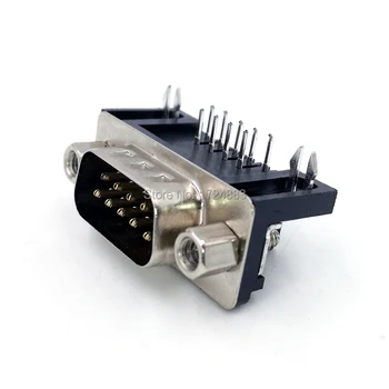 

DB9 PCB adapter connector RS232 serial Angle 90 data cable connector Com plug 9pin hole port socket female&Male D type