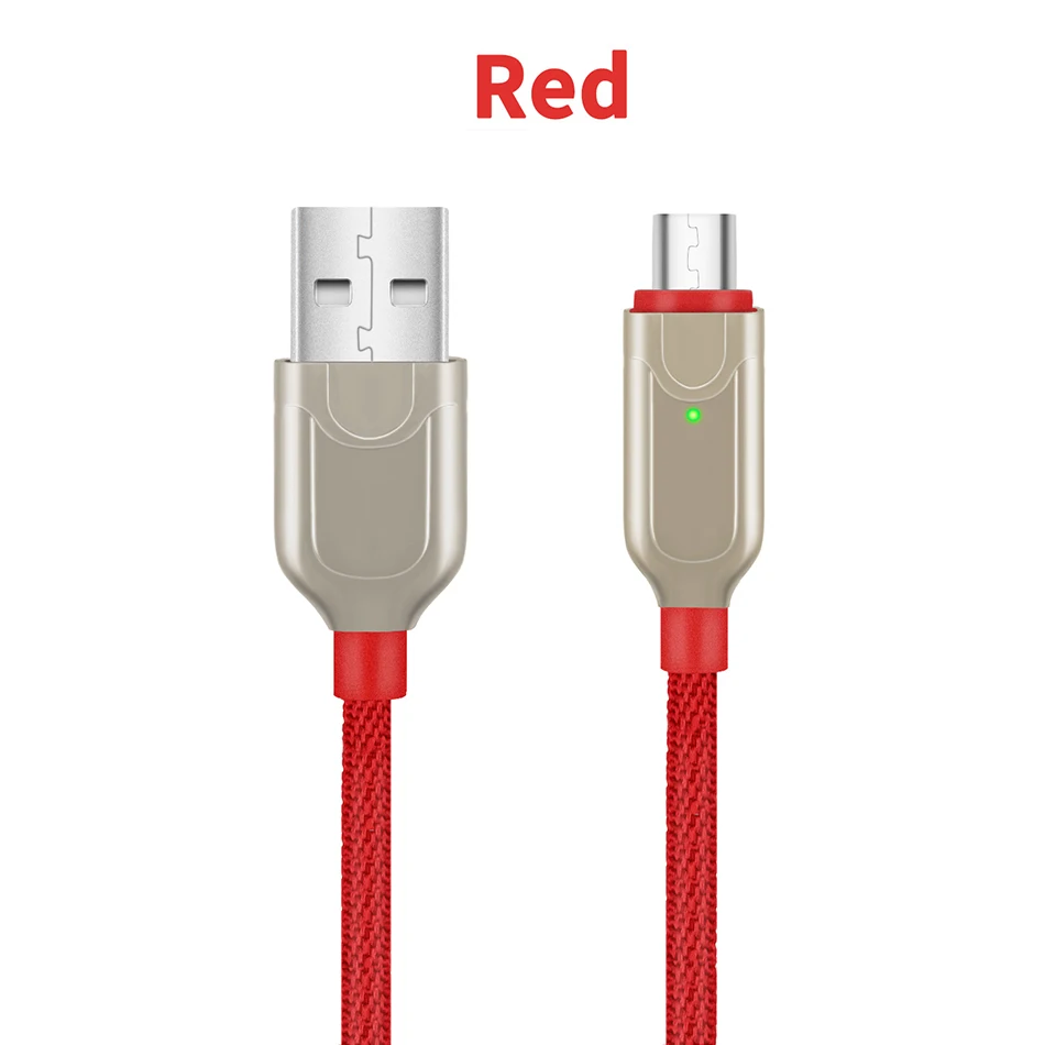  NOHON Universal Charge Sync Data Cable For Xiaomi Redmi 5 Note 4 4X Alloy Micro USB With LED For Samsung S7 S6 Charge Cord Line (8)