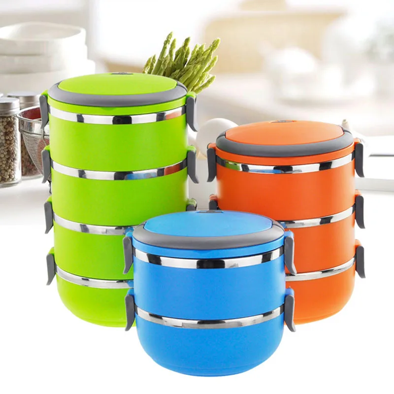 

New Thermal Insulated Lunch Box Bento Picnic Storage Mess Tin Food Jar Multilayer Stainless Steel For Outdoor Camping NE