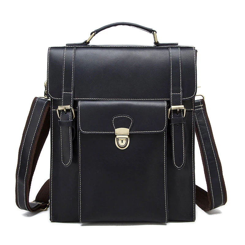 

Senkey style Vintage Brand Genuine Leather Men Bag Business Men's Briefcase Laptop Luxury Crazy Leather Men Shoulder Travel bag