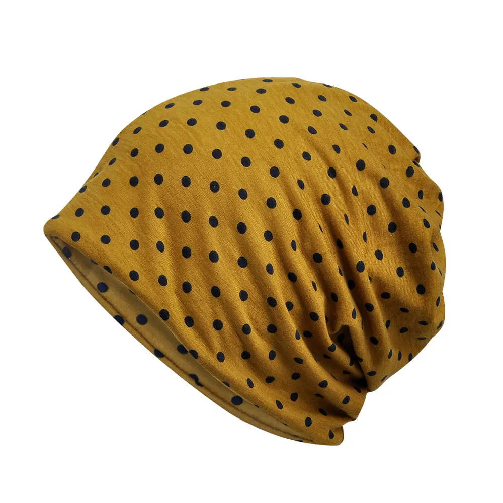 Многоцелевой шеи шапки, шарфы женщин милые, в горошек печати Slouchy Beanie Caps HATRX0039