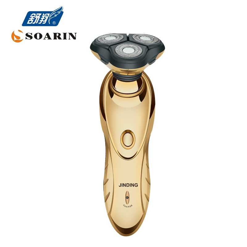 JINDING-Gold-Plated-Electric-Shaver-Gold-Rechargeable-Shaver-3D-Float ...