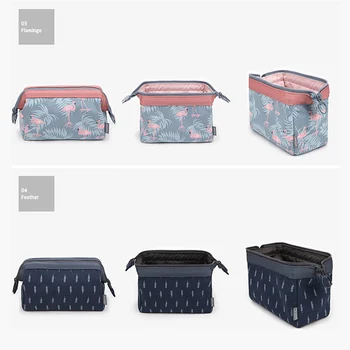 

Hot sale Women Cosmetic Bag Printing Zipper Brush Organizer Toiletry Case Travel Lady Makeup Bags