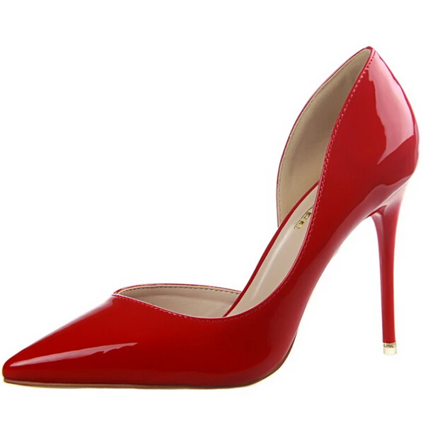 

6 Colors Big Size Women Pumps Sexy Leather Pointed Toe High Heels Shoes Woman 2016 Brand New Design Party Shoes Women Pump