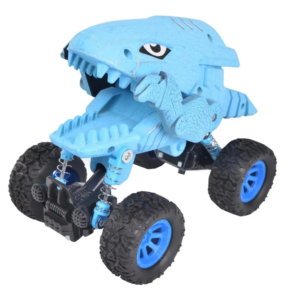 

Dinosaur Monster Truck Toys,Toddler Die-cast Pull Back Car Toys with Spring & Big Rubber Tires,Graffiti Kids Vehicle Toys