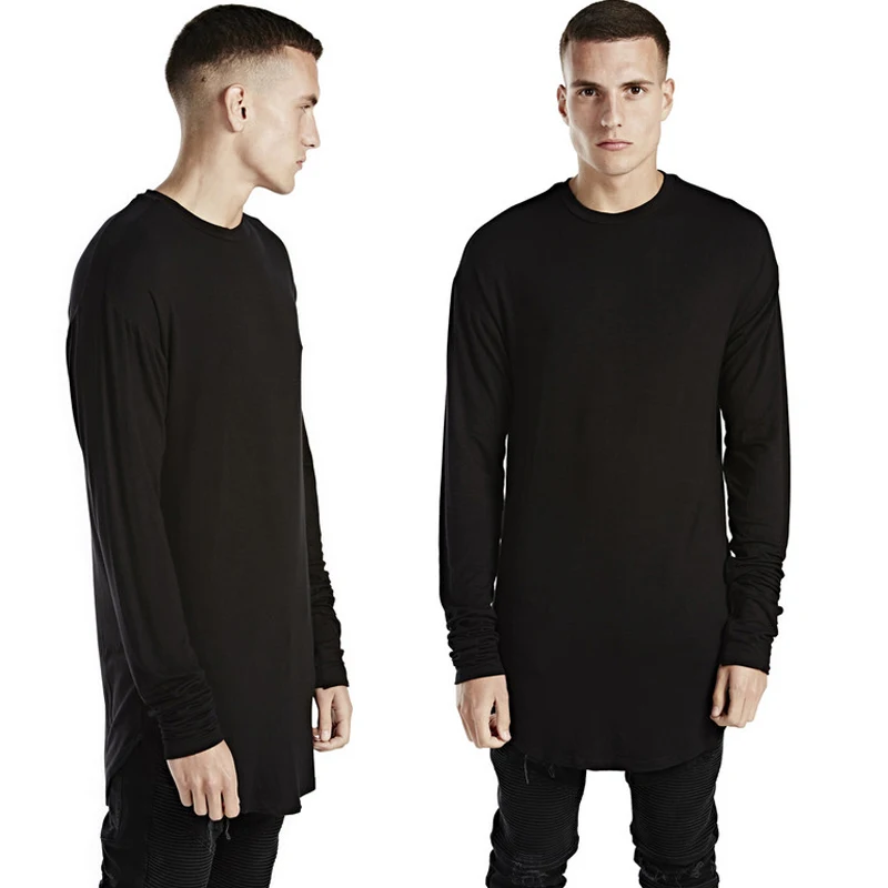 Aliexpress.com Buy fashion 2016 men t shirt long sleeve mens hip hop brand clothing kanye tshirt homme swag Extended Ninja sleeve Pure color long T from