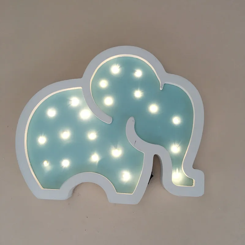 INS Woodiness Elephant Baby светодиодный светильник прикроватный мультфильм Скандинавская детская комната декоративная подсветка прекрасный фотографический реквизит подарок Горячая